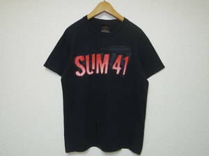 ■SUM41 サム41■ロゴ プリント Tシャツ■メンズ ブラック 黒 SHOOT■パンク ロック バンド バンT ライブ ツアー cd