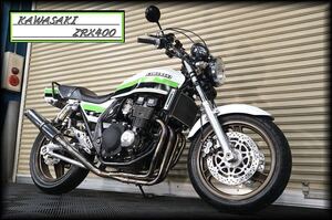 ★秋のツーリングSALE★Kawasaki★ZRX400★車検付きですので即納車可能です★タックロールシート★マーシャルヘッドライト★社外マフラー★