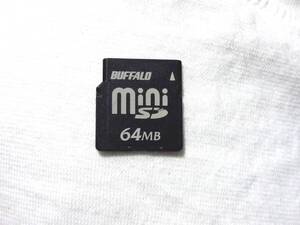 BUFFALO miniSDカード64MB（動作品・フォーマット済)