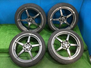 86 14R TRD 鍛造 FORGED アルミホイール(18インチ 8J +48 5穴 PCD100 要補修)タイヤ(ブリヂストン 225/40R18 2022年 1本使用不可)4本