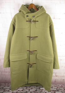 MFJ18893 unfil アンフィル napped wool-melton duffel coat ダッフルコート 4 未使用 オリーブ