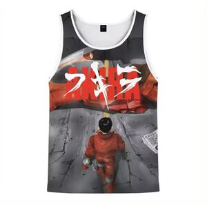 アキラ AKIRA タンクトップ ,3Dアニメプリント,S〜5XL