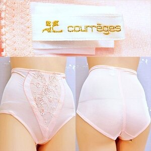 CE2-X19☆//courregesクレージュ♪NAIGAI*野菜い花柄と光沢ピンク*ショートガードル※一番安価な送料はゆうパケットなら250円