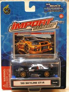 【新品：未開封】マッスルマシーン 1/64 IMPORT Tuner ニッサン スカイライン GT-R R34[SKYLINE]TO4-26