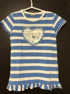 KP ニットプランナー／半袖Tシャツ、チュニックワンピース風／ボーダー／mimiちゃん みみちゃん／サイズ130