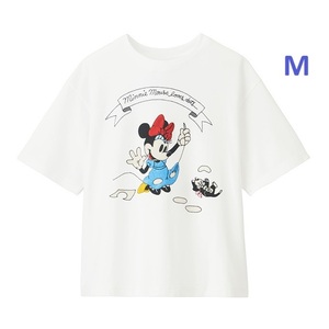 Disney ディズニー ミニー マウス オランピアルタン ユニクロ コラボ 限定 未開封 Tシャツ M ラブズ ドット グラフィック ホワイト タグ付