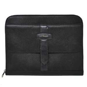 S.T.Dupont エス・テー・デュポン 181298 SOFT GRAINED BLACK POUCH　ソフト グレイン ブラック ポーチ メンズ レディース