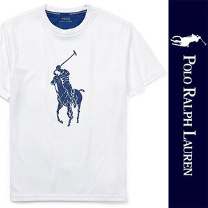 新品 POLO RALPH LAUREN BOYS S/S T-SHIRT ポロ ラルフローレン ボーイズ 半袖Ｔシャツ ホワイト Tee ビッグポニー カットソー L 正規品