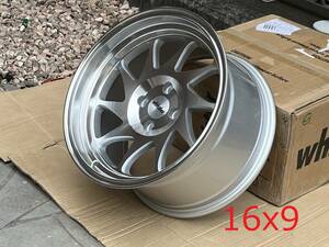 新品！Whistler KR7 16x9J+15 4H PCD100 Machined Silver USDM 深リム Hellaflush