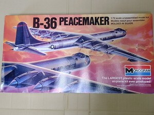 ジャンク モノグラム 1/72 B-36 ピースメーカー 箱いたみがあります、デカールは使えるかどうかわかりません。