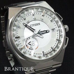 【希少 定価￥17万円 ソーラー電波 チタンモデル】CITIZEN サテライトウェーブ ワールドタイム F100-T021085 メンズ 腕時計 箱「24188」