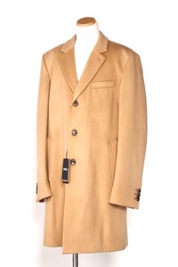 ヒューゴ・ボス メンズ チェスターコート ベージュ サイズ50 スリムフィット HUGO BOSS COAT H-HYDE-224 50479756 BEIGE 新品