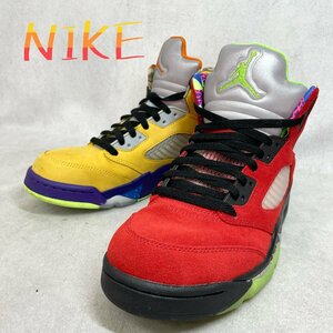 美品 NIKE ナイキ AIR JORDAN 5 RETRO SE CZ5725-700 WHAT THE ハイカット スニーカー シューズ メンズ オレンジ イエロー UK8 27cm 靴