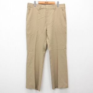 【30%OFF】W36/古着 HAGGAR スラックス パンツ メンズ 80s ベージュ カーキ 24aug23 中古 ボトムス ロング 3OF