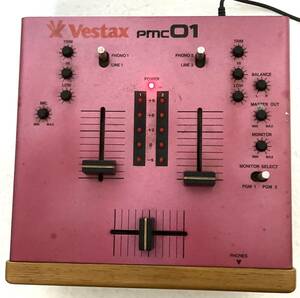 ★★Vestax PMC01　ピンク　DJミキサー　通電OK 動作未確認　アダプター付★★現状品