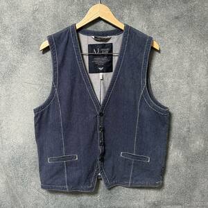 ARMANI JEANS アルマーニジーンズ 30周年記念モデル ベスト ジャケット デニム サイズ XL (RF-240)