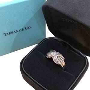 TIFFANY&Co. ティファニー シグネチャー ダイヤリング 750 K18WG 10号 総重量6.3ｇ