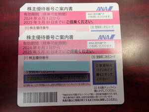 ANA株主割引券　2枚　2025年5月31日まで　コード通知のみ送料無料