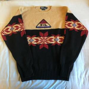 Polo Ralph Lauren snow beach sweater スノービーチ セーター stadium p wing cap sport rlx rrl country 1992 1993 native indian