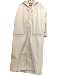 DROLE DE MONSIEUR◆NFPM LONG RAINCOAT/レインコート/ナイロン/ベージュ/NOT FROM PARIS MADAME