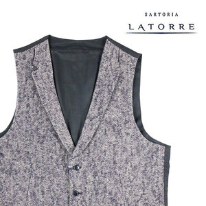 Sartoria Latorre（サルトリア・ラトーレ） ジレ GDBB10 ネイビー 50 15407 【W15407】