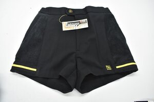 未使用 タグ付 ヤマト卓球 ライトネス ダブル 卓球ウェア 短パン Mサイズ 黒 [TSP][astoll wear][スポーツ][パイル生地][ゲーム][試合]