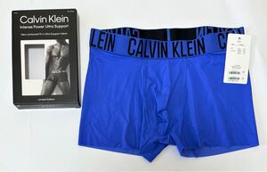 【新品未使用】Calvin Klein Underwear カルバンクライン　メンズ　マイクロファイバー　トランクス　ボクサーパンツ ブルー　海外サイズS