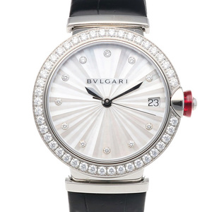 ブルガリ ルチェア 腕時計 時計 ステンレススチール LU33S 自動巻き レディース 1年保証 BVLGARI 中古