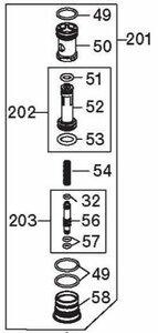 MAX マックス 高圧コイルネイラ　スーパーネイラ HN-50N4(D)-R 用 トリガバルブASSY No.201(HN81239) 部品 修理 補給 パーツ 釘打機