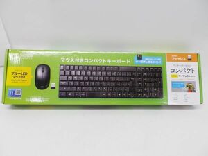 09●a214☆開封未使用　サンワ　マウス付きコンパクトキーボード　SKB-WL34SETBK　テンキー付き　USB接続　SANWA　現状渡し＿2