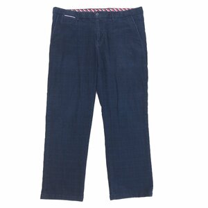 ●TOMMY HILFIGER トミーヒルフィガー チェック柄 ストレッチ チノパンツ 38 w102 濃紺 ネイビー チノパン 特大 大きいサイズ 2XL 3L 紳士