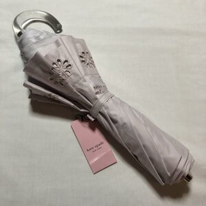 《新品》ケイト スペード・kate spade ／晴雨兼用傘・折傘 折りたたみ傘【フリル・ピンク】一級遮光・UV・遮熱効果（クワトロガード