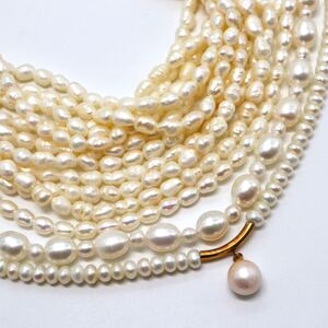 1円〜!!K18入り!!《本真珠ネックレス4点おまとめ》J 約78.7g 約30.0-50.0cm パール pearl necklace マチネー EA2/- E161