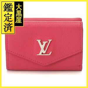 LOUIS VUITTON　ルイ・ヴィトン　ポルトフォイユ・ロックミニ　レザー　フューシャ　三つ折り財布　M67858【205】