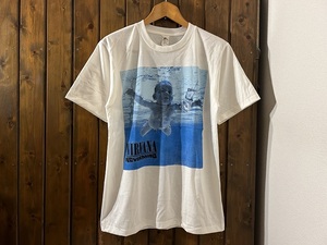 新品●ニルヴァーナ　ネヴァーマインド　ビンテージスタイル　Tシャツ［L］●ロックバンド/カートコバーン/NEVER MIND/NIRVANA