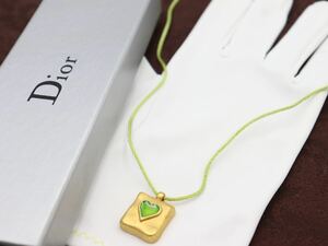 入手困難POISON ストーン Christian Dior ネックレス プワゾン ハート ロゴ クリスチャン ディオール ヴィンテージ アクセサリー i1-