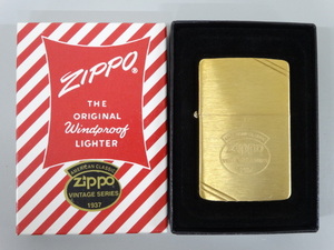 新品 未使用品 1985年製 ZIPPO ジッポ SOLID BRASS ソリッドブラス 1937 REPLICA レプリカ ゴールド 金 オイル ライター USA ヴィンテージ