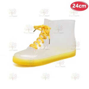 お洒落☆スニーカー レインブーツ K-379【24cm】長靴 レディース 女の子 雨靴 梅雨