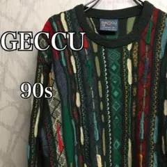 【激レア】GECCU ゲック　3Dニット　90s  COOGI風　クージー風