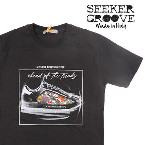 SEEKER GROOVE（シーカーグルーブ） Uネック半袖Tシャツ 3382 ブラック XXL 22976bk 【S22980】