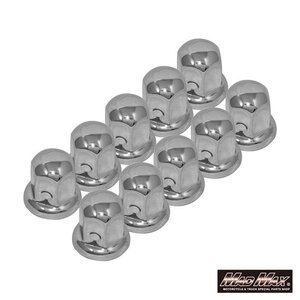 トラック用品 ISO33mm ステンレス ナットキャップ F/R兼用 高さ50mm シルバー 10個SET/パーフェクトクオン フレンズコンドル【送料800円】