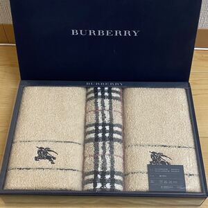 BURBERRY バーバリー フェイスタオル２枚 　ウォッシュタオル１枚　ホースマーク刺繍　ノバチェック　　⑥　no.178