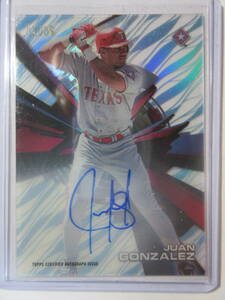 2015 Topps High Tek Autograph Juan Gonzalez/15 フアン・ゴンザレス サイン レンジャーズ MVP 本塁打王 打点王 プエルトリコ