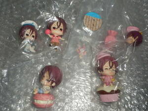 Free!　松岡凛　ミニフィギュア5種　Sugar Cake ver.　Sweet macaron ver.　Pop candy ver.　デフォルメフィギュア　宮野真守