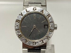 稼働品【9k053170】BVLGARI ブルガリ 腕時計 ブルガリブルガリ BB23SSD レディース クォーツ ラウンド 文字盤ブラック 電池交換済