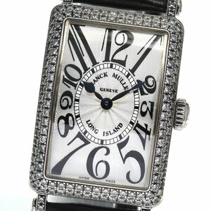 フランクミュラー FRANCK MULLER 902QZD ロングアイランド ダイヤベゼル K18WG クォーツ レディース _804876