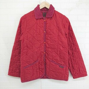 ◇ LAVENHAM ラベンハム 長袖 キルティング ジャケット サイズ EUR48 USA36 レッド レディース E