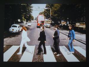 A4 額付き ポスター Beatles ビートルズ John Lennon Paul McCartney バス George Harrison Ringo Starr アビイロード Abbey Road 