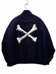 ダブルタップス WTAPS TEAM / JACKET / NYLON. TWILL クロスボーン刺繍 ナイロン 中綿 ジャケット ブルゾン 03(L) NAVY(ネイビー) メンズ