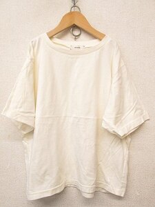 k5364：アルヴァナ alvana クルーネック半袖Tシャツ カットソー 日本製 ユニセックスsize０/レディース/ナチュラル/アイボリー/生成り：35 